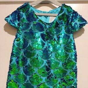 Disney Princess Ariel Girls Sequin Dress – Size 5/6